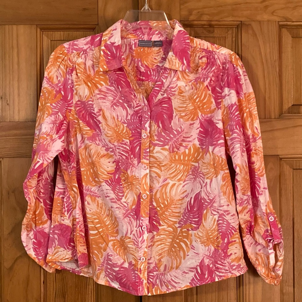 NWOT Vintage Laura Scott Top Blouse Size L